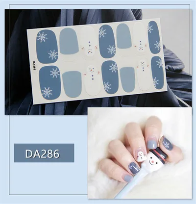 Full Nail Polish Film Net Red Stickers Christmas H - Shop at LoveMi