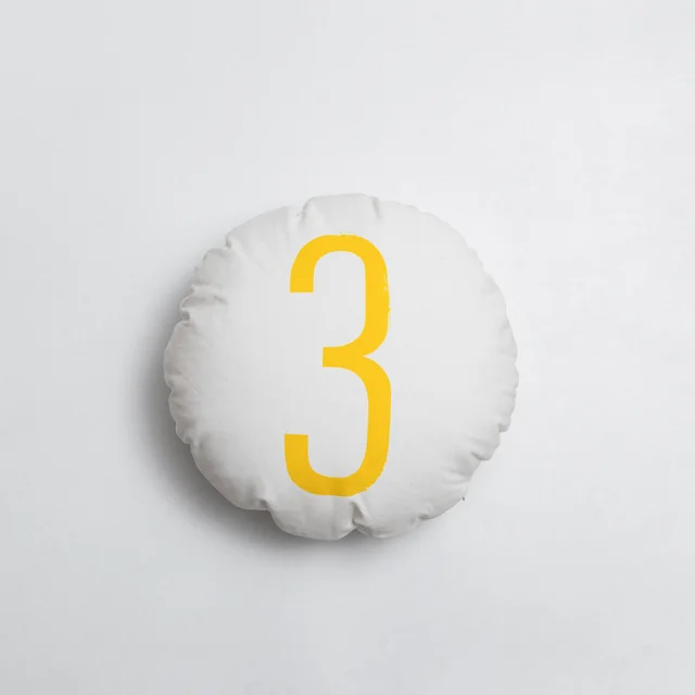 Cotton Canvas Round Pillow Sofa Cushion White3 - Shop at LoveMi