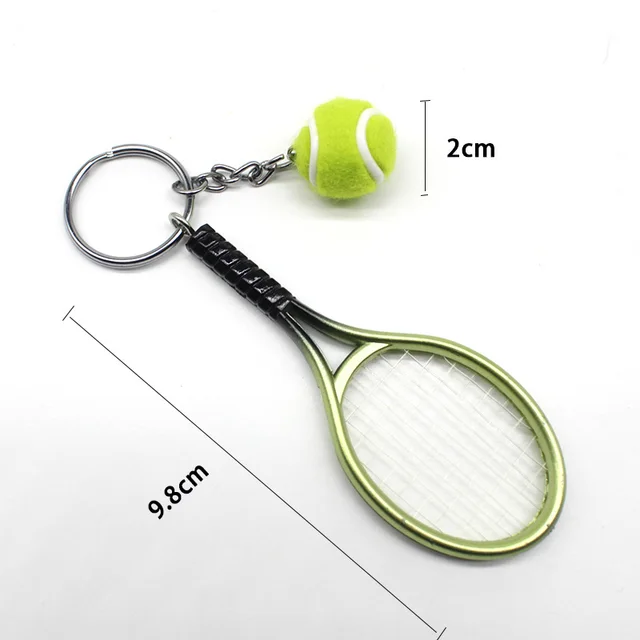 Creative Plastic Tennis Racket Key Ring Green - Shop at LoveMi
