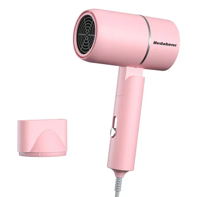 Hair Dryer Household High power Negative Ion Pink Folding - Shop at LoveMi