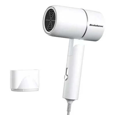 Hair Dryer Household High power Negative Ion White Folding - Shop at LoveMi