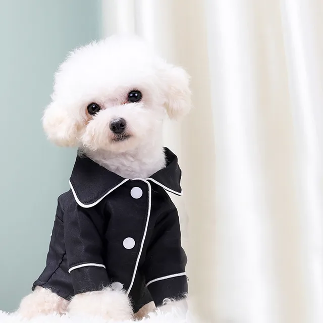 French Small Incense Style Fighting Pet Clothes Dog Pajamas Black - Shop at LoveMi