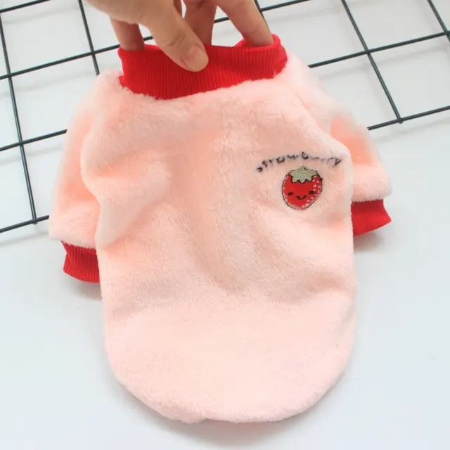 Puppy Clothes With Velvet To Keep Warm In Winter Pink - Shop at LoveMi