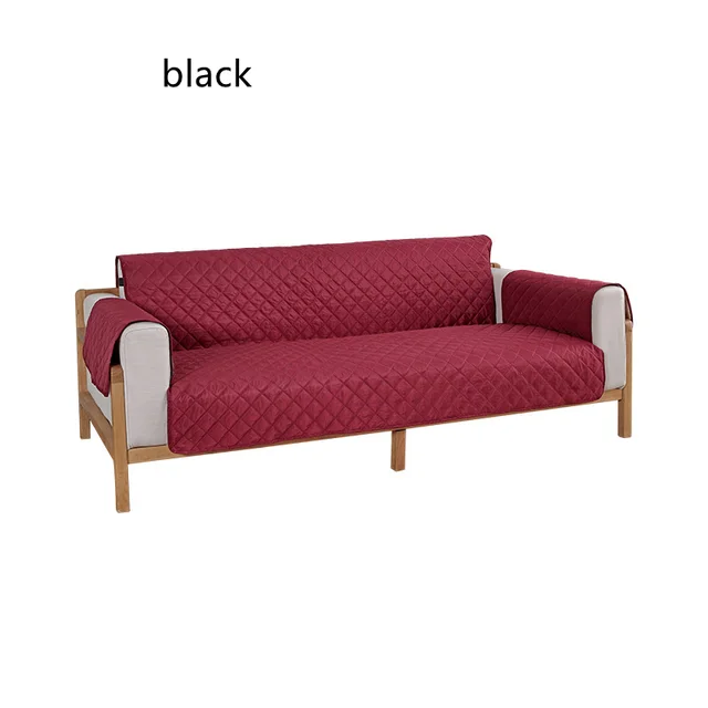 One piece Sofa Cushion Fart Non slip Protective Cover Black - Shop at LoveMi