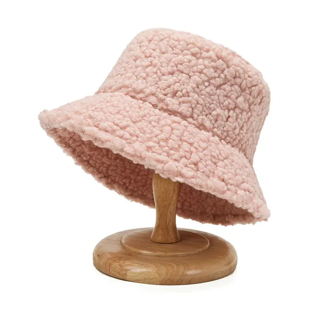 Pure Color Fisherman Hat Autumn Female Korean Fashion Hat To Keep Warm Pink - Shop at LoveMi
