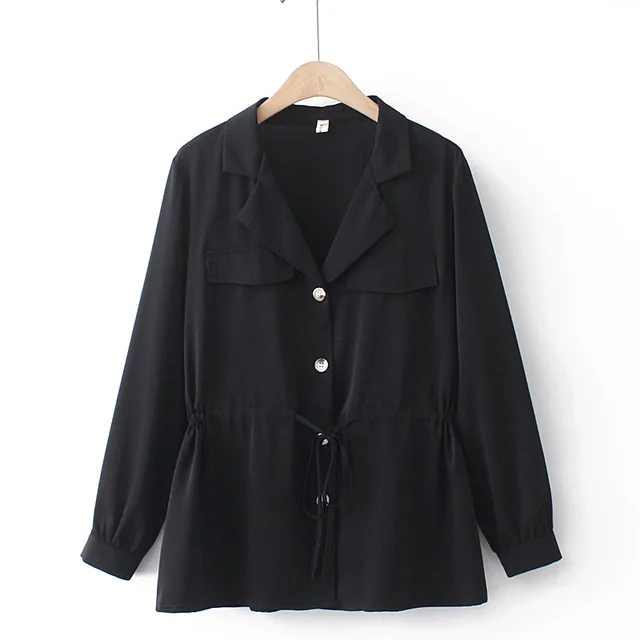 The Blouse Is Thin, Large Size Loose Summer Western Style Female Design Shirt Black - Shop at LoveMi