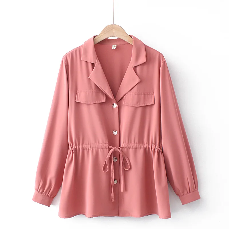 The Blouse Is Thin, Large Size Loose Summer Western Style Female Design Shirt Pink - Shop at LoveMi