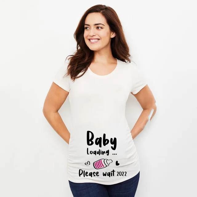 Fashion Loose Print Maternity Dress Print Short Sleeve H - Shop at LoveMi