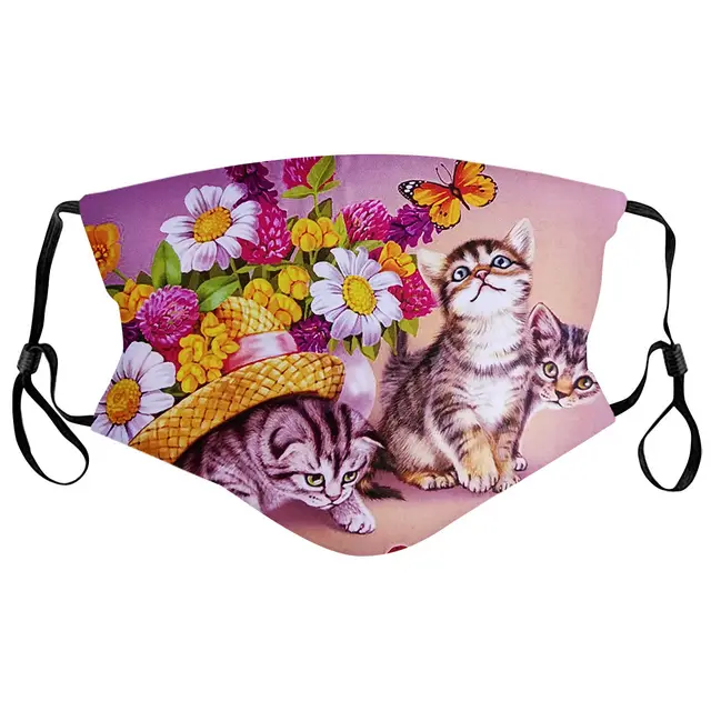 New Style Cotton Mask Cute Cartoon Dustproof And Warm Adult 2Color - Shop at LoveMi