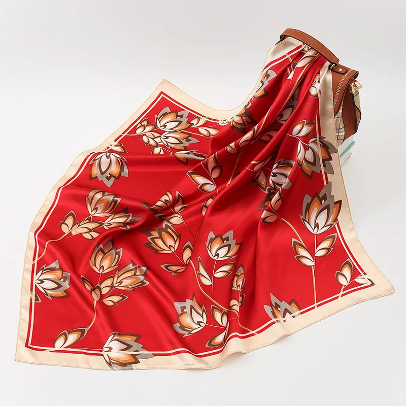 Simple And Elegant Plant Flower Large Square Scarf 3 Style - Shop at LoveMi