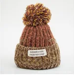 Ladies Woolen Pleated Winter Knitted Hat - Orange