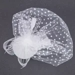 Headdress Hair Accessories Feather Cover Face Hairpin - White