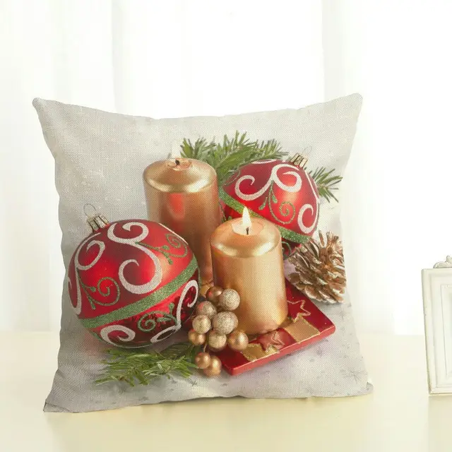 Home Simple Linen Christmas Printed Pillowcase 4 Style - Shop at LoveMi