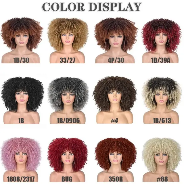 African Small Curly Hair Afro Wig Headgear J - Shop at LoveMi