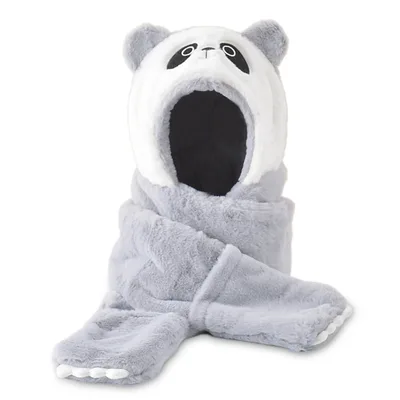 New Panda Lovely Fluffy Hat Women's Winter Outdoor Grey - Shop at LoveMi