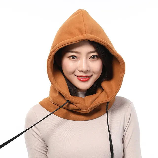 Warm Ear Protection Hooded Bib Headgear Dark Khaki - Shop at LoveMi