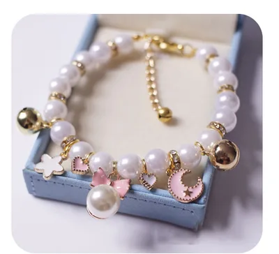 Cute Bow Cat Dog Teddy Small Dog Ornament Star And Moon Model - Shop at LoveMi