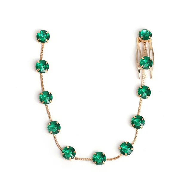 Street Style Beaded Long Tassel Hairpin Green - Shop at LoveMi