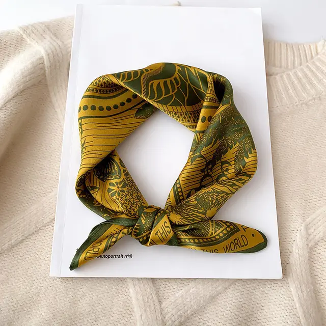 Silk Scarf Women Fashion Small Silk Scarf 6 Style - Shop at LoveMi