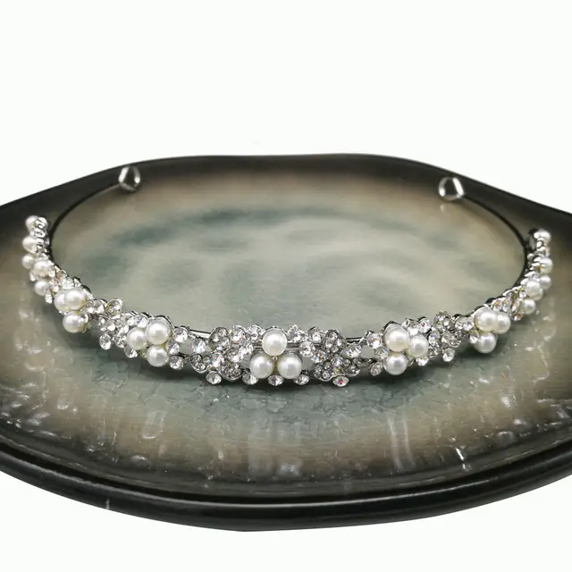 European And American Wedding Jewelry Horse Eye Alloy Rhinestone Headband Wedding Headdress Style5 - Shop at LoveMi