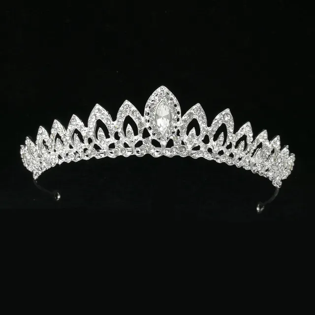 European And American Wedding Jewelry Horse Eye Alloy Rhinestone Headband Wedding Headdress White - Shop at LoveMi
