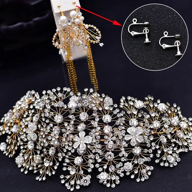 European And American Wedding Rhinestone Handmade Hair Accessories Wedding Dress 3Color - Shop at LoveMi