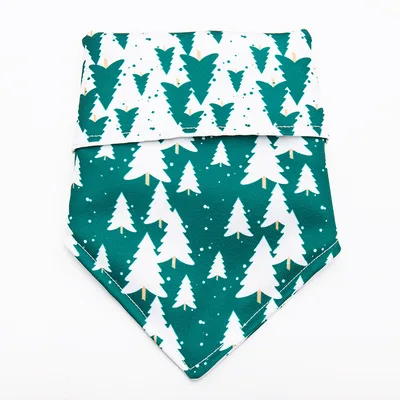 Printed Triangle Scarf Fashion Butterfly Bow Tie Green D - Shop at LoveMi