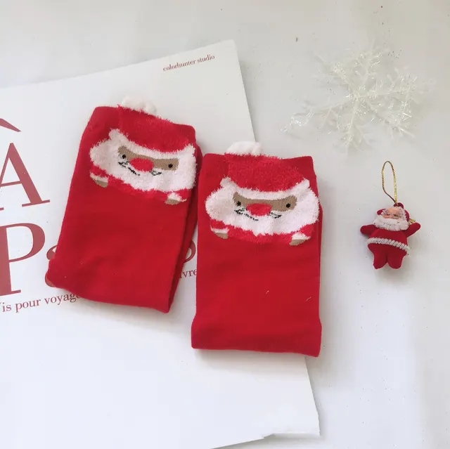 Creative Christmas Print Women's Cartoon Straight Socks - Shop at LoveMi