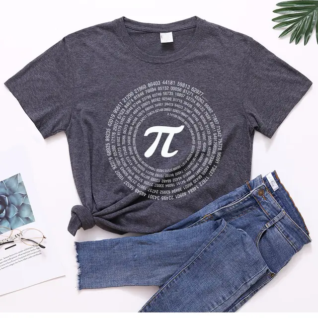 Casual Women's Digital Print Short Sleeve Loose T shirt Dark Grey - Shop at LoveMi