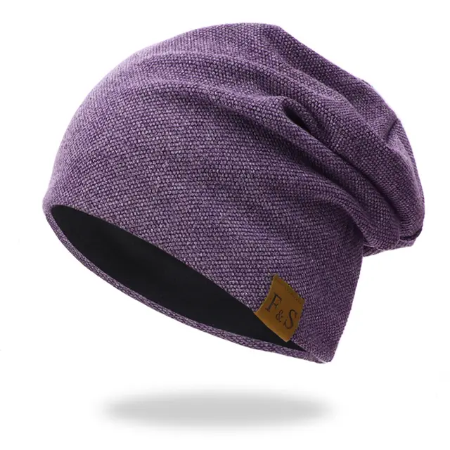 Casual Women's Loose Knitted Pullover Hat Purple - Shop at LoveMi