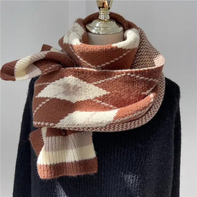 Women Soft Mohair Warm Ring Collar Scarf Orange - Shop at LoveMi