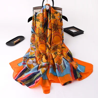 Western Style Fashion Scarf Long Shawl Orange - Shop at LoveMi