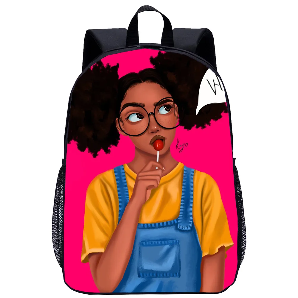 African Girl Student School Bag Child - View 1