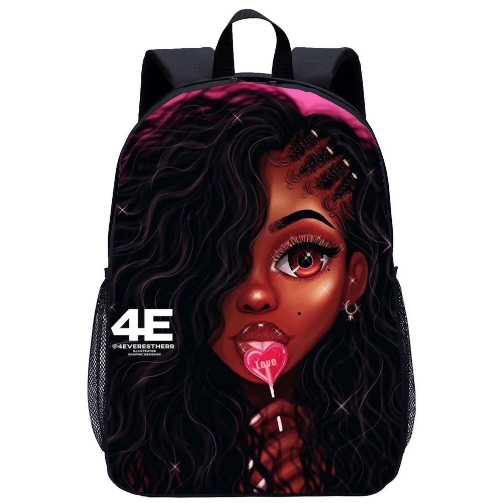 African Girl Student School Bag Child - K - View 1