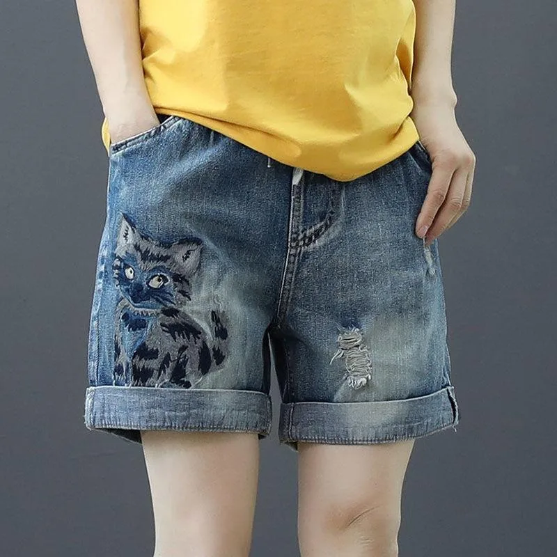Tube Loose Casual Retro Curled Embroidery Style8901 - Shop at LoveMi