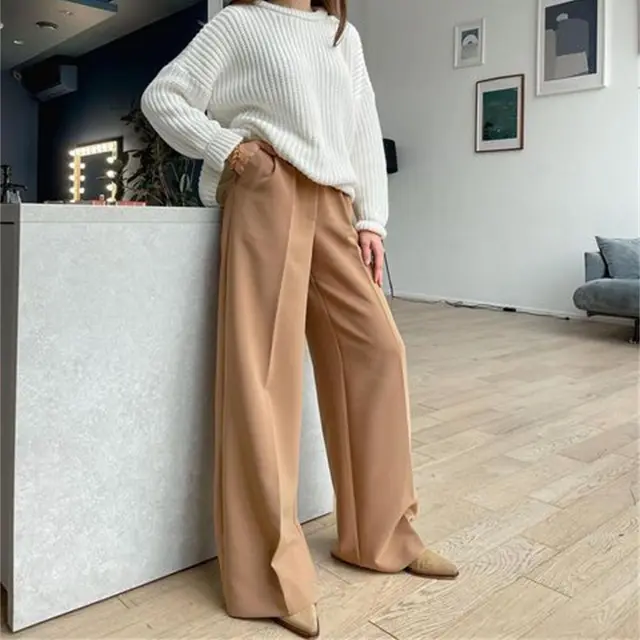 Temperament Commuter Suit Pants Casual All match High Waist Was Thin Khaki - Shop at LoveMi