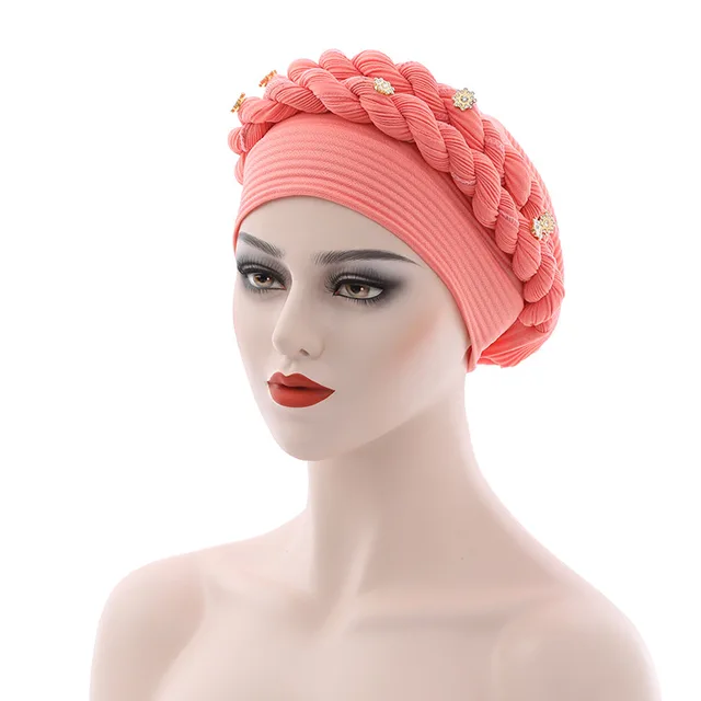 Popular Baotou Hat Braid Hat Messy Linen Pink - Shop at LoveMi