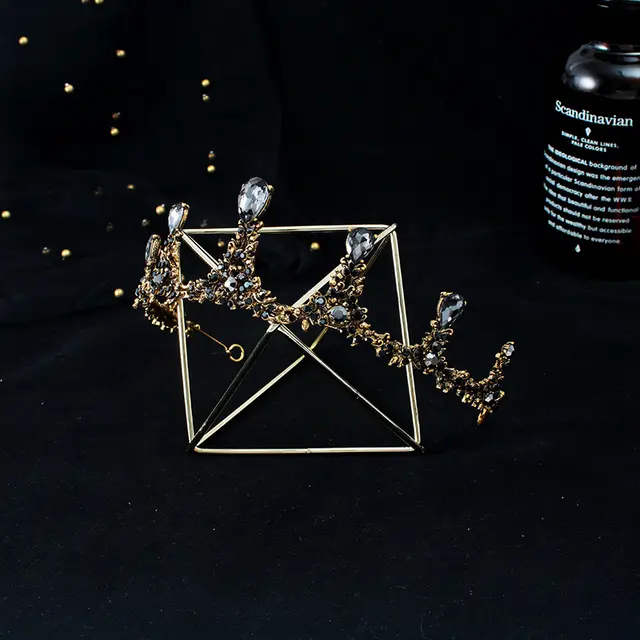 Baroque Vintage Female Crown Bridal Jewelry Wedding Dress Gold - Shop at LoveMi