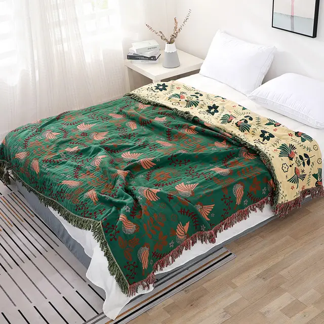 Four layer Summer Air conditioned Towel Quilt Green - Shop at LoveMi