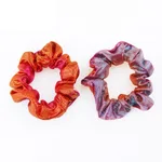 Creative Laser Fabric Handmade Hair Tie - Orange Red