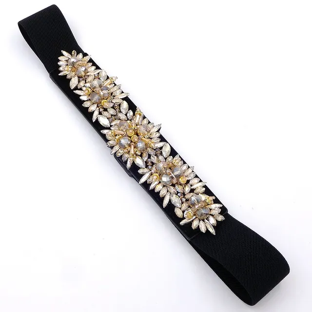 Dress Waist Belt All match Coat Flowershaped Bead Gold - Shop at LoveMi