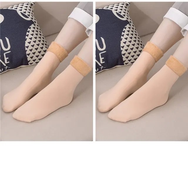 Plus Fleece Socks To Keep Warm Snow Women In Autumn And Winter 2Double Skin Tones - Shop at LoveMi
