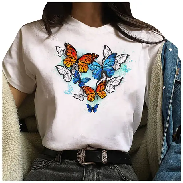 Fashion Women's Letter Print Short Sleeve T Shirt 3Style - Shop at LoveMi