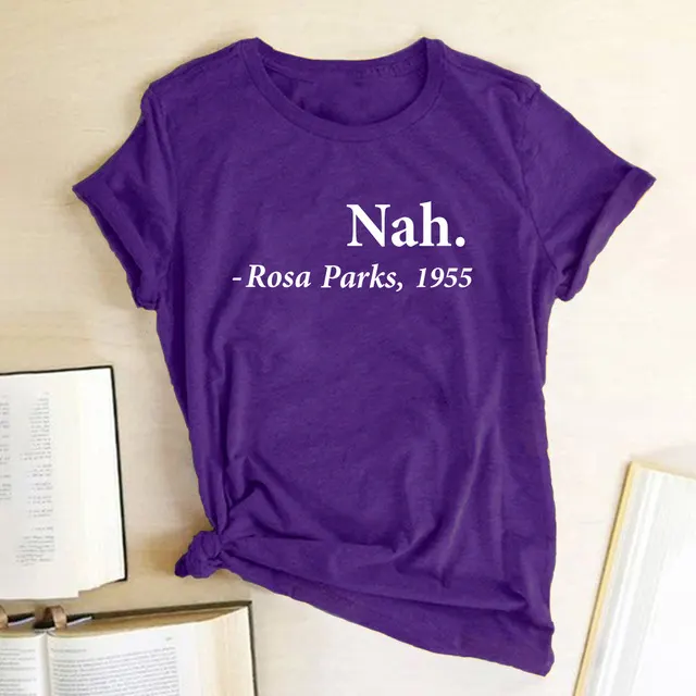 Multicolor Cartoon Pattern Female Print T shirt Purple - Shop at LoveMi