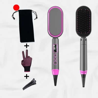 Multifunctional Hot Air Combing And Straight Rolling Dual Purpose Hair Dryer Grey - Shop at LoveMi
