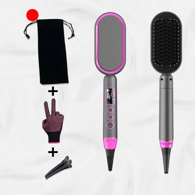 Multifunctional Hot Air Combing And Straight Rolling Dual Purpose Hair Dryer Grey - Shop at LoveMi