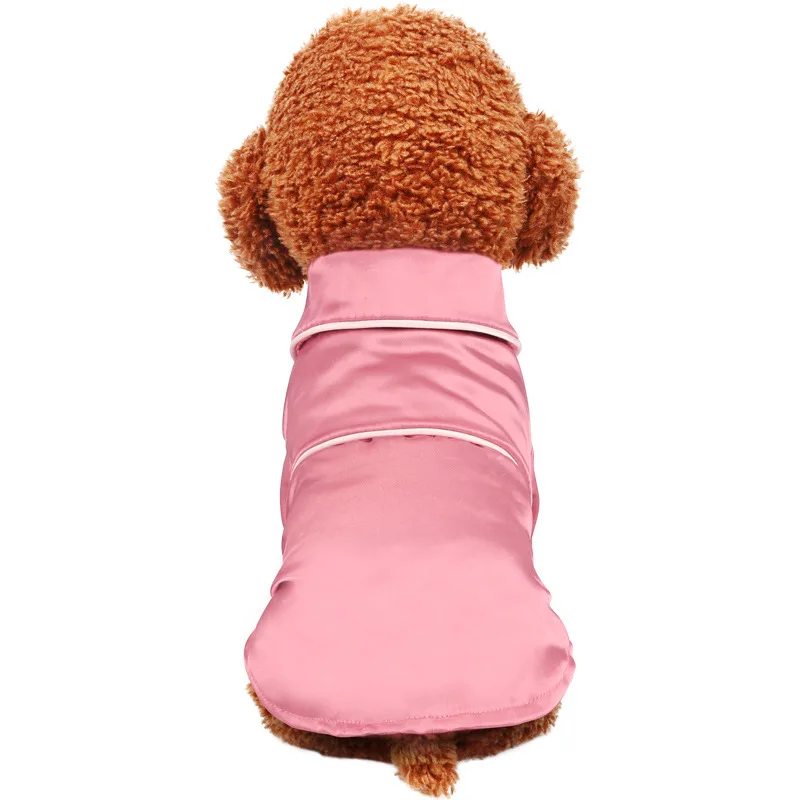 Pet Clothes Spring And Summer New Pyjamas Silk Bathrobe Robe - Pink