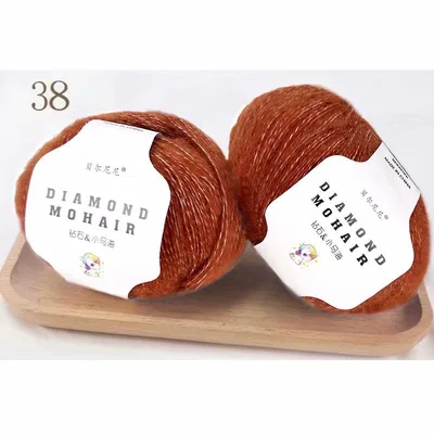 Mohair Wool Hand knitted South African Fine Woven Scarf Shawl With A Ball Of Yarn Diy 38Color - Shop at LoveMi