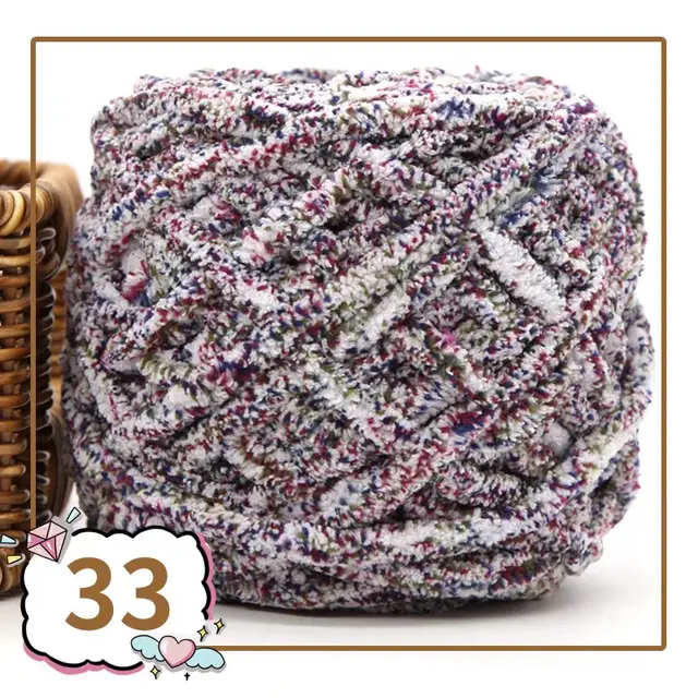 Colorful Ice Line, Soft Thick Wool Handmade Diy Knitting Scarf Yarn Group Hook Self knitting 33Color - Shop at LoveMi