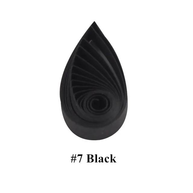 Quilled Paper Monochrome Rolled Origami Strip Art Pure Color Black - Shop at LoveMi